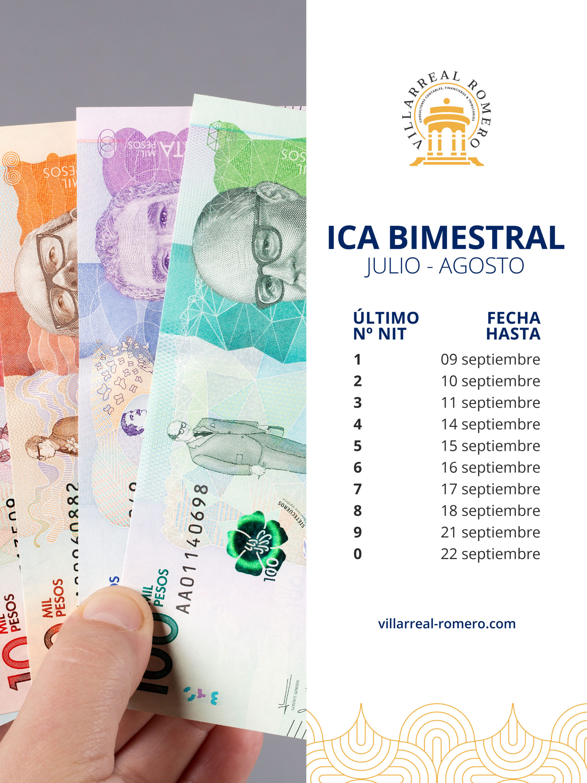 Villareal Romero, Mes de Septiembre